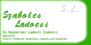 szabolcs ladocsi business card